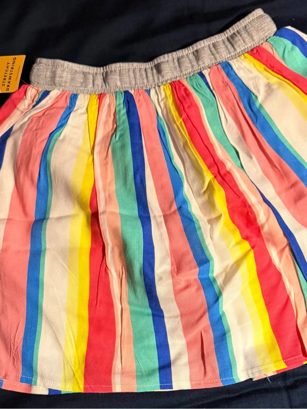 Cat & Jack Multi-Color Rainbow Stripe Skirt - Red, Yellow, Green, Blue, Pink